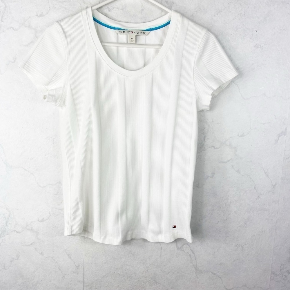 [TH] White Ribbed Top
